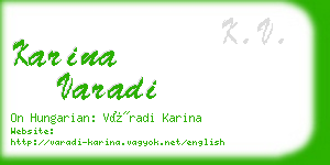 karina varadi business card